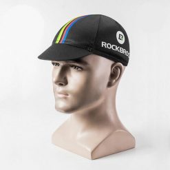Czapka kolarska z daszkiem pod kask Rockbros MZ10006. Czarne czapki z daszkiem damskie ROCKBROS, bez wzorów, z materiału. Za 19.99 zł.