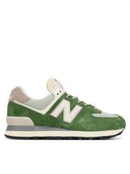 New Balance Sneakersy U574GRE W Zielony. Zielone obuwie sportowe damskie New Balance, ze skóry, bez zapięcia. Za 499.99 zł.