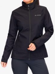 Kurtka softshell damska Vaude Cyclone Jacket VI. Czarne kurtki damskie Vaude, l, bez wzorów, z materiału, bez kaptura. Za 428.99 zł.