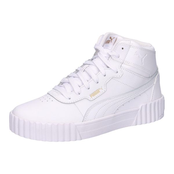 Puma Buty Carina 3.0 Mid 40145401. Białe obuwie sportowe casual damskie Puma, z syntetyku. Za 254.99 zł.