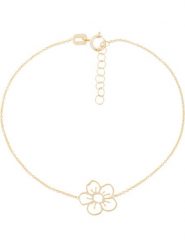 L instant d Or Złota bransoletka "Fleur dorée" z elementem ozdobnym rozmiar: onesize. Żółte bransoletki damskie L instant d Or, złote. Za 408.49 zł.