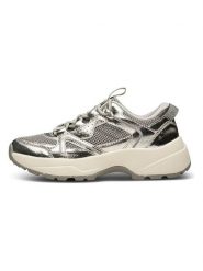 WODEN Sneakersy "Sif Metallic" w kolorze srebrnym rozmiar: 38. Szare obuwie sportowe damskie Woden, z materiału, bez zapięcia. Za 272.31 zł.