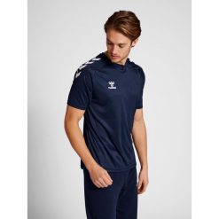 Koszulka Hummel Core Poly. Niebieskie koszulki damskie Hummel, xl, bez wzorów, bez kołnierzyka, bez ramiączek. Za 113.00 zł.