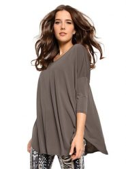 Heine Koszulka w kolorze brązowym rozmiar: 34. Brązowe bluzki damskie Heine, bez wzorów, bez kołnierzyka, bez ramiączek. Za 76.45 zł.