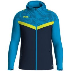 Bluza dresowa z kapturem zapinana na zamek Jako Iconic. Niebieskie bluzy damskie JAKO, xl, bez wzorów, z dresówki, z kapturem. Za 386.50 zł.