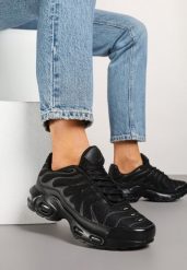 Czarne Buty Sportowe Sneakersy Ozdobione Tłoczeniem Tulinea. Czarne obuwie sportowe casual damskie Born2be, trekkingowe. Za 129.99 zł.