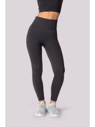 Spaio Legginsy sportowe "Base" w kolorze antracytowym rozmiar: S/M. Czarne legginsy damskie Spaio, m, bez wzorów, z materiału, z podwyższonym stanem, outdoorowe. Za 195.31 zł.