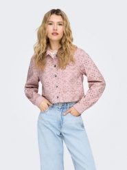 ONLY Kurtka koszulowa w kolorze jasnoróżowym rozmiar: XL. Różowe kurtki damskie Only, xl, bez wzorów, z bawełny, bez kaptura. Za 137.42 zł.