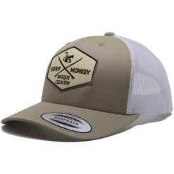 Czapka Trucker - 6 paneli / Rozmiar uniwersalny (Beżowy/Biały). Brązowe czapki z daszkiem damskie SURF MONKEY, z aplikacjami. Za 179.95 zł.