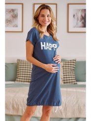 Doctor Nap Piżama ciążowa w kolorze granatowym rozmiar: XL. Niebieskie piżamy damskie Doctor Nap, bez wzorów, z bawełny, bez ramiączek. Za 89.99 zł.