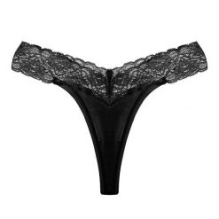 Stringi z koronkowym paskiem eleganckie i wygodne Seconda. Czerwone stringi Intica, bez wzorów, z koronki. W wyprzedaży za 49.00 zł.