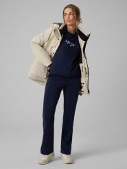 4F Spodnie dresowe z modalem damskie - granatowe XL. Niebieskie spodnie dresowe damskie 4F, xl, bez wzorów, z dresówki. Za 189.99 zł.