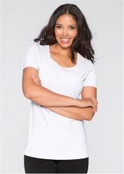 T-shirt ciążowy i do karmienia, 2 w 1 (2 szt.). Niebieskie t-shirty damskie bonprix, bez wzorów, z dżerseju, bez kołnierzyka. Za 134.99 zł.