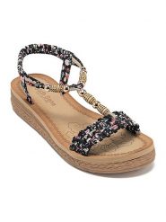 Sixth Sens Sandały ze wzorem rozmiar: 38. Sandały damskie Sixth Sens, bez wzorów, z otwartym noskiem, bez obcasa, bez zapięcia. Za 88.43 zł.