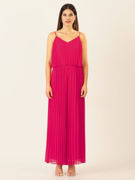 APART Kombinezon w kolorze różowym rozmiar: 36. Różowe kombinezony damskie Apart, bez wzorów, bez kołnierzyka, bez ramiączek. Za 227.85 zł.