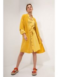 Josephine & Co Kardigan "Monica" w kolorze żółtym rozmiar: L. Żółte kardigany damskie Josephine & Co, l, bez wzorów, z wełny. Za 386.45 zł.