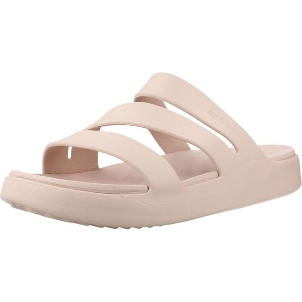 Sandały CROCS 209587C Rose. Czerwone sandały damskie Crocs, bez wzorów, z materiału, bez obcasa, bez zapięcia. Za 159.00 zł.
