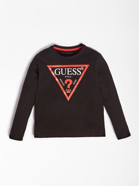 Guess Bluzka L84I29 K8HM0 Czarny Regular Fit. Czarne t-shirty i koszulki chłopięce Guess, z aplikacjami, z bawełny, bez kołnierzyka, bez ramiączek. Za 49.99 zł.
