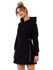 Made of emotion Sukienka w kolorze czarnym rozmiar: L. Czarne sukienki damskie Made Of Emotion, bez wzorów, bez ramiączek. Za 275.45 zł.