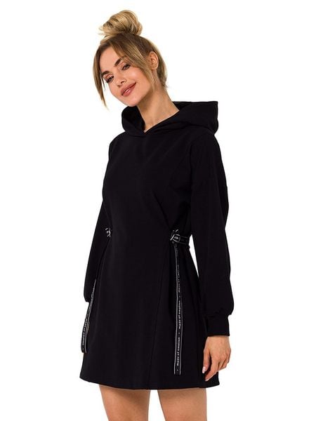 Made of emotion Sukienka w kolorze czarnym rozmiar: L. Czarne sukienki damskie Made Of Emotion, bez wzorów, bez ramiączek. Za 275.45 zł.