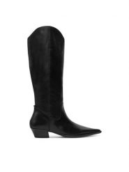 Vagabond Shoemakers Kowbojki Cassie 5850-101-20 Czarny. Czarne kozaki damskie Vagabond Shoemakers, ze skóry, bez obcasa, na płaskiej podeszwie, bez zapięcia. Za 919.99 zł.