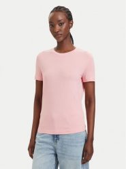 Guess T-Shirt V6RI07 J1314 Różowy jasny Regular Fit. Czerwone t-shirty damskie Guess, s, z aplikacjami, z bawełny, bez kołnierzyka. Za 154.99 zł.