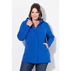 Damskie Kurtka softshell HYPRAR wodoodporna trapezowy krój kaptur. Niebieskie kurtki damskie Ulla Popken, plus size, bez wzorów, z elastanu, bez kaptura. W wyprzedaży za 479.99 zł.
