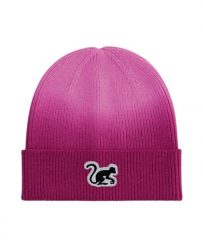 Czapka beanie – haftowane logo / gradient / rozmiar uniwersalny (różowa). Czerwone czapki damskie SURF MONKEY, z aplikacjami, z dzianiny. Za 139.95 zł.