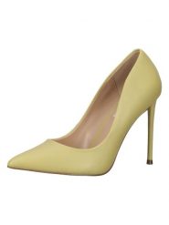 Steve Madden Skórzane czółenka w kolorze żółtym rozmiar: 40. Żółte czółenka damskie Steve Madden, bez wzorów, bez obcasa, na szpilce. Za 162.49 zł.