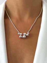 Eclat d'Argent Srebrny naszyjnik z elementem ozdobnym - dł. 40 cm rozmiar: onesize. Szare naszyjniki damskie Eclat d'Argent, srebrne. Za 353.95 zł.