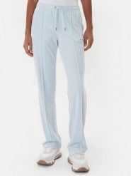Juicy Couture Spodnie dresowe Tina JCWBJ225307 Błękitny Regular Fit. Niebieskie spodnie dresowe damskie Juicy Couture, xs, bez wzorów, z dresówki. Za 399.99 zł.