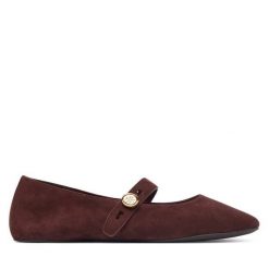 Baleriny Tory Burch. Brązowe balerinki damskie Tory Burch, bez wzorów. Za 1,354.00 zł.