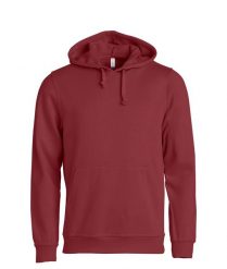 Clique Basic Hoody bluza z kapturem, materiał stabilizowany – burgundy. Czerwone bluzy damskie CLIQUE, m, bez wzorów, z bawełny, z kapturem. Za 166.63 zł.