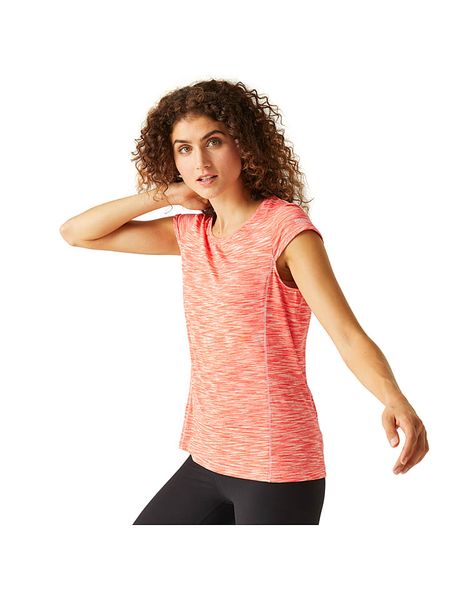 Regatta Koszulka funkcyjna "Hyperdimension II" w kolorze pomarańczowym rozmiar: 40. Pomarańczowe koszulki damskie Regatta, bez wzorów, z materiału, bez kołnierzyka, bez ramiączek. Za 59.45 zł.