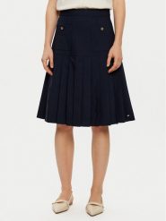 Tommy Hilfiger Spódnica plisowana WW0WW43798 Granatowy Regular Fit. Niebieskie spódnice damskie Tommy Hilfiger, bez wzorów, z syntetyku. Za 529.99 zł.
