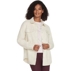Kurtka Skechers Sherpa Shacket, Kobiety. Białe kurtki damskie Skechers, bez wzorów, z poliesteru, bez kaptura. Za 319.99 zł.
