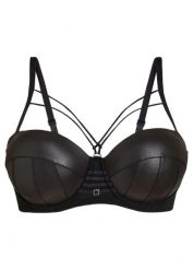 Biustonosz balkonetka z elastanem. Czarne biustonosze bonprix, bez wzorów, z elastanu. Za 84.99 zł.
