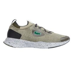 Buty do chodzenia damskie Lacoste Neo Run. Brązowe obuwie trekkingowe damskie Lacoste, z gumy, bez zapięcia. Za 267.00 zł.