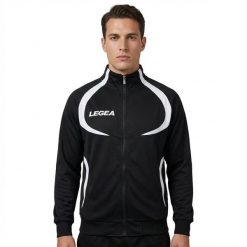 Kurtka Damska Biegowa Singapur Czarny-Biały. Białe kurtki damskie LEGEA, xs, bez wzorów, z materiału, bez kaptura. Za 72.00 zł.