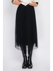 ASSUILI Spódnica w kolorze czarnym rozmiar: 36. Czarne spódnice damskie Assuili, bez wzorów, z tiulu, klasyczne, midi. Za 152.99 zł.