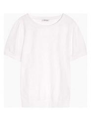 Orsay Koszulka w kolorze białym rozmiar: S. Białe koszulki damskie Orsay, s, bez wzorów, bez kołnierzyka, bez ramiączek. Za 23.83 zł.