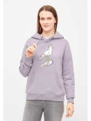 Derbe Bluza w kolorze lawendowym rozmiar: L. Różowe bluzy damskie Derbe, l, bez wzorów, z bawełny, z kapturem. Za 193.24 zł.