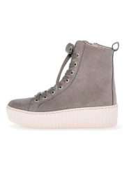 Gabor Skórzane sneakersy w kolorze szarym rozmiar: 39. Szare obuwie sportowe damskie Gabor, z zamszu, za kostkę, bez zapięcia. Za 303.45 zł.