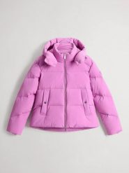 Woolrich Kurtka puchowa w kolorze jasnoróżowym rozmiar: L. Różowe kurtki damskie Woolrich, l, bez wzorów, z puchu, bez kaptura. Za 1,186.03 zł.