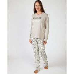 Piżama damska rozm. L P751256 – kolor beżowy. Brązowe piżamy damskie Massana Homewear, bez wzorów, z bawełny, bez kaptura. Za 293.00 zł.