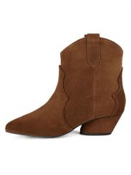 Loft37 Skórzane kowbojki w kolorze jasnobrązowym rozmiar: 37. Brązowe botki damskie loft37, na zimę, bez obcasa, bez zapięcia. Za 587.99 zł.