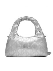 Calvin Klein Torebka Puffy Aop Mini Bag With Strap LV04F3444G Srebrny. Szare torebki klasyczne damskie Calvin Klein, ze skóry, bez dodatków. Za 449.99 zł.