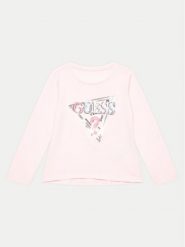 Guess Bluzka K4YI11 K6YW4 Różowy Regular Fit. Czerwone bluzki i koszule dziewczęce Guess, z aplikacjami, z bawełny, bez kołnierzyka, bez ramiączek. Za 59.99 zł.