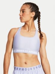 Under Armour Biustonosz sportowy Crossback Mid Bra 1361034-539 Niebieski Compression Fit. Niebieskie biustonosze sportowe damskie Under Armour, bez wzorów, z syntetyku. Za 119.99 zł.