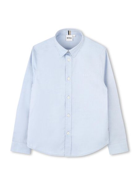 BOSS Koszula J52009 S Błękitny Regular Fit. Niebieskie koszule chłopięce Boss, bez wzorów, z bawełny, bez kołnierzyka, bez ramiączek. Za 219.99 zł.